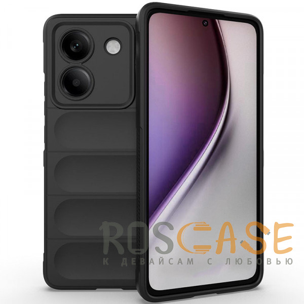 Фото Черный Flex Silicone | Противоударный чехол для Xiaomi Poco M7 Pro 5G с защитой камеры и микрофиброй