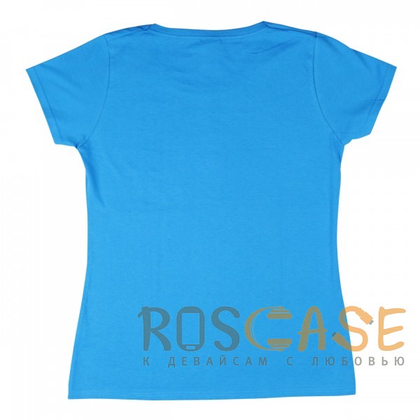 Фото Голубой Muscle Rabbit | Женская футболка с принтом Лола Банни #FitGirl
