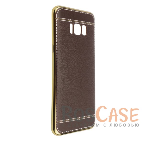 Изображение Темно-коричневый Чехол для Samsung G950 Galaxy S8 с текстурой кожи