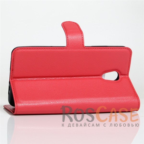 Изображение Красный Wallet | Кожаный чехол-кошелек с внутренними карманами для Meizu M5 Note