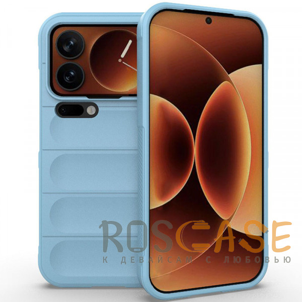 Фото Голубой Flex Silicone | Противоударный чехол для Xiaomi Mi 17 Pro с защитой камеры и микрофиброй