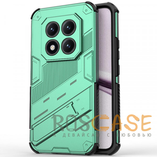 Фото Зеленый Megatron | Противоударный чехол-подставка для Xiaomi Redmi Note 15 Pro Plus с защитой камеры