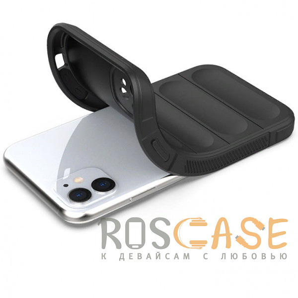 Фотография Черный Flex Silicone | Противоударный чехол для iPhone 11 с защитой камеры и микрофиброй