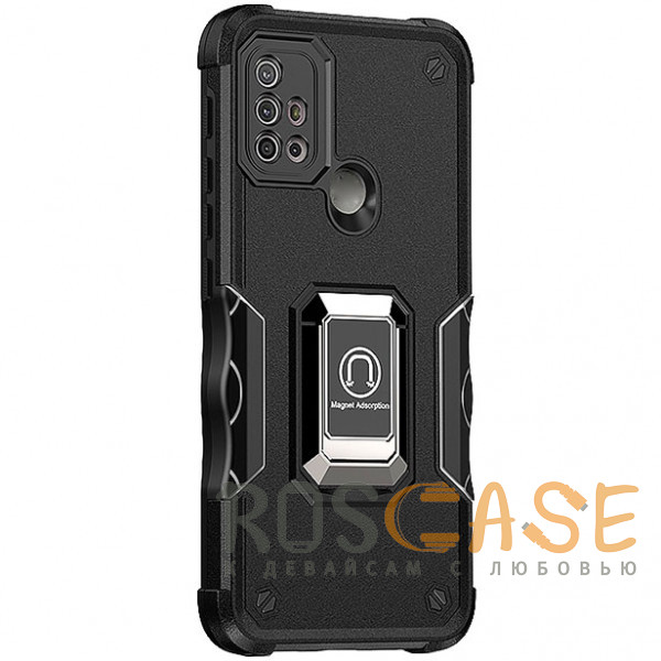 Фотография Черный Magnet Ring | Противоударный чехол с кольцом под магнитный держатель для Motorola Moto G10 / G20 / G30