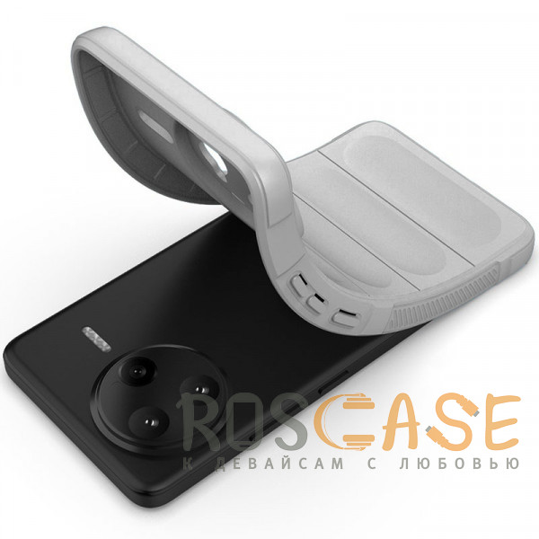 Фотография Серый Flex Silicone | Противоударный чехол для Xiaomi Poco F7 Ultra / Redmi K80 Pro с защитой камеры и микрофиброй