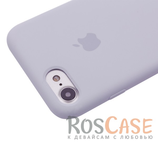 Изображение Серый / Light gray Оригинальный силиконовый чехол для Apple iPhone 7 (4.7") (реплика)
