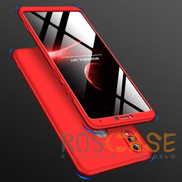 Фотография Красный GKK LikGus 360° | Двухсторонний чехол для Huawei Honor Note 10 с защитными вставками