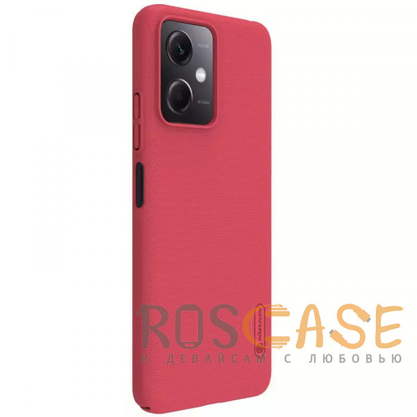 Фотография Красный Nillkin Super Frosted Shield | Матовый пластиковый чехол для Xiaomi Redmi Note 12 5G / Poco X5 5G