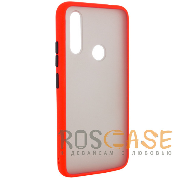 Фото Красный Противоударный матовый полупрозрачный чехол для Huawei Honor 9C/P40 Lite E/Y7P