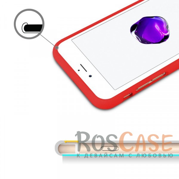 Изображение Красный Гибкий матовый защитный чехол Mercury Soft Feeling Jelly с поверхностью Soft-Touch для Apple iPhone 7 plus / 8 plus (5.5")