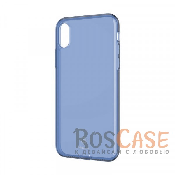 

Baseus Simple Ultrathin | Прозрачный чехол для Apple iPhone X (5.8")/XS (5.8") с заглушкой (Синий / Transparent Blue)