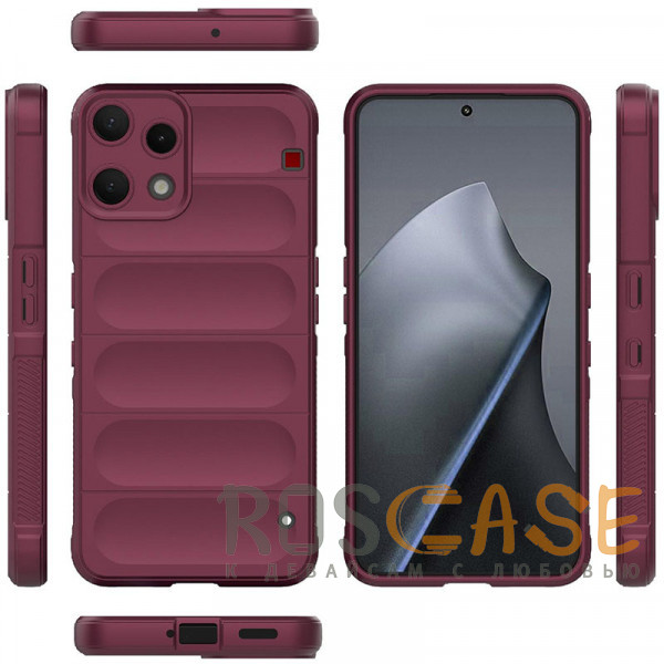 Фото Бордовый Flex Silicone | Противоударaный чехол для Nothing Phone 3a Lite с защитой камеры и микрофиброй