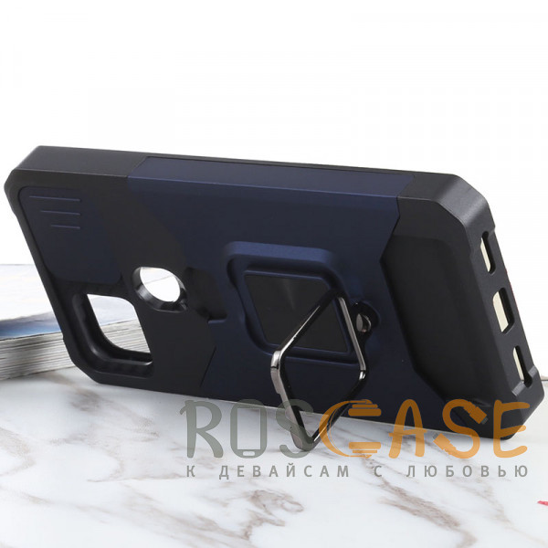Изображение Темно-синий Multi Case | Чехол с кольцом, отделением для карты и шторкой камеры для Google Pixel 5a