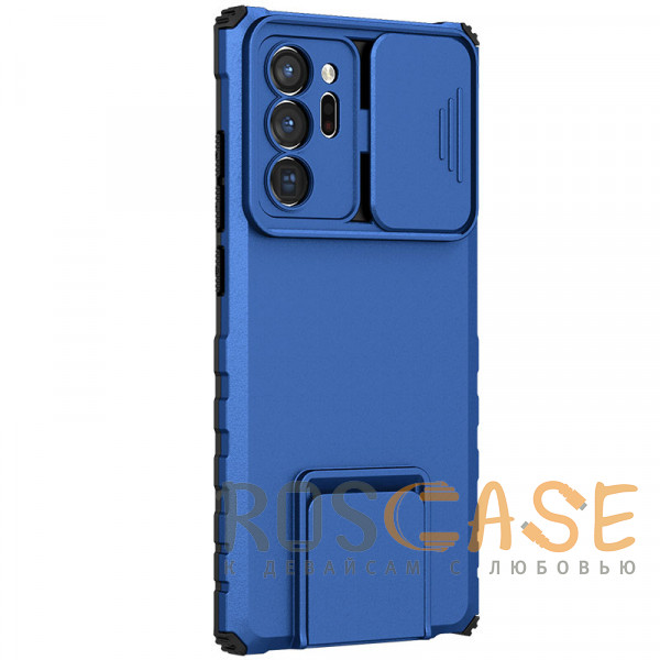 Изображение Синий CamShield Holder | Противоударный чехол-подставка для Samsung Galaxy Note 20 Ultra с защитой камеры