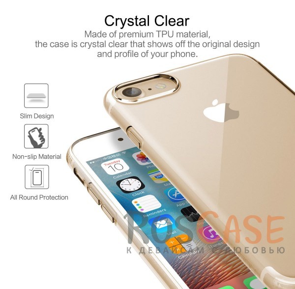 Фотография Золотой / Transparent Gold Rock Slim Jacket | Чехол для Apple iPhone 7 plus / 8 plus (5.5")
