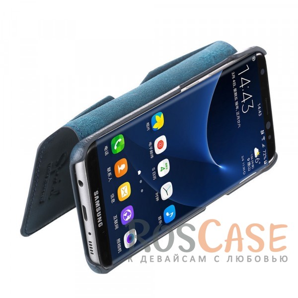 Изображение Темно-синий Кожаный чехол-книжка для Samsung G950 Galaxy S8 с внутренним карманом
