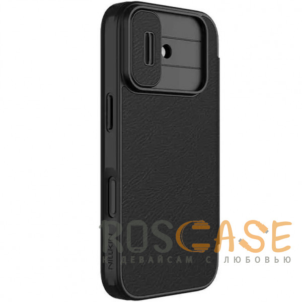 Изображение Черный Nillkin Qin PRO | Чехол-книжка из Premium экокожи с защитой камеры для iPhone 17