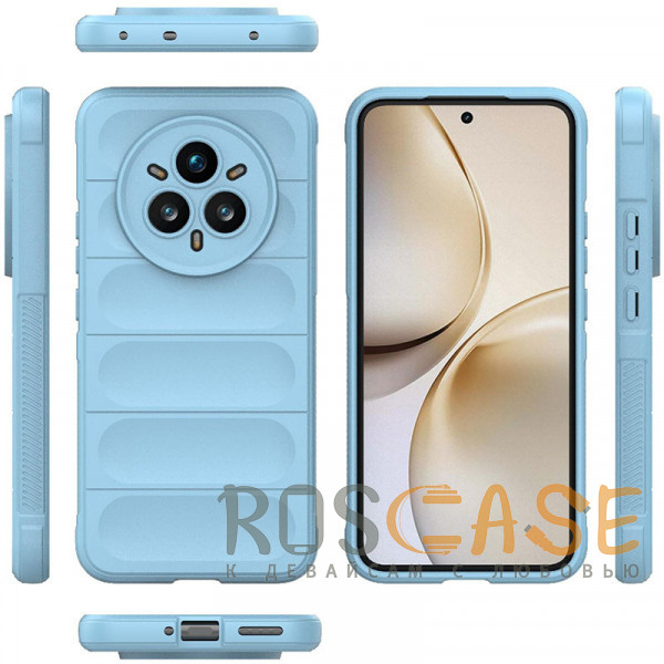Фото Голубой Flex Silicone | Противоударный чехол для Realme 14 Pro Plus 5G с защитой камеры и микрофиброй