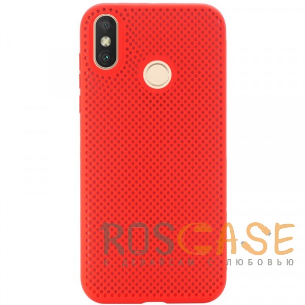 Фото Красный Air Color Slim | Силиконовый чехол для Xiaomi Mi A2 Lite / Xiaomi Redmi 6 Pro с перфорацией