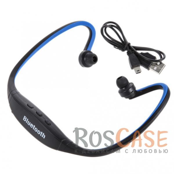 Фотография Синий ZK-S9 | Спортивные беспроводные наушники bluetooth с микрофоном (слот для microSD)