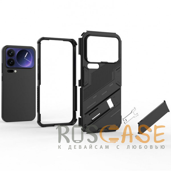 Фото Черный Megatron | Противоударный чехол-подставка для Xiaomi Mi 17 Pro Max 5G с защитой камеры