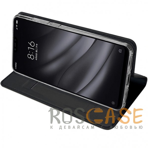 Фото Черный Dux Ducis | Чехол-книжка для Xiaomi Mi 8 Lite / Mi 8 Youth (Mi 8X) с функцией подставки и картхолдером