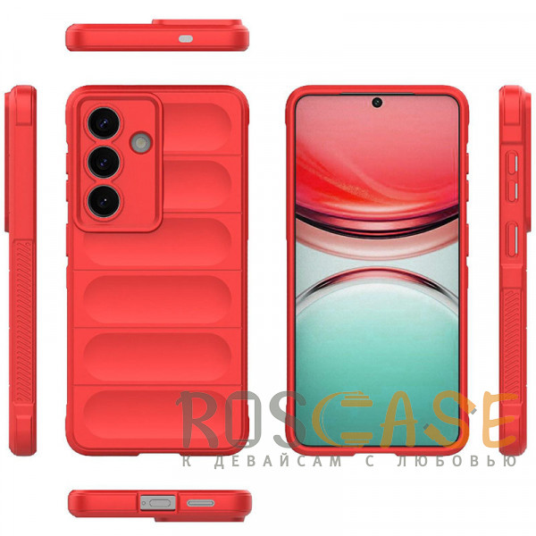 Фото Красный Flex Silicone | Противоударный чехол для Samsung Galaxy S26 с защитой камеры и микрофиброй