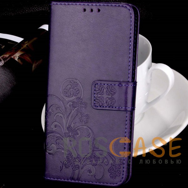 Изображение Фиолетовый Чехол-книжка с узорами на магнитной застёжке для Huawei Honor 10