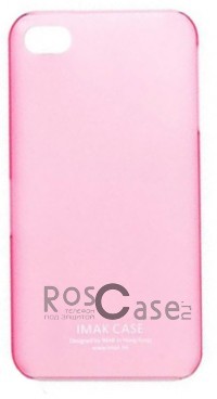 Фотография Розовый Ультратонкая цветная пластиковая накладка IMAK Color с прозрачными краями для Apple iPhone 4/4S