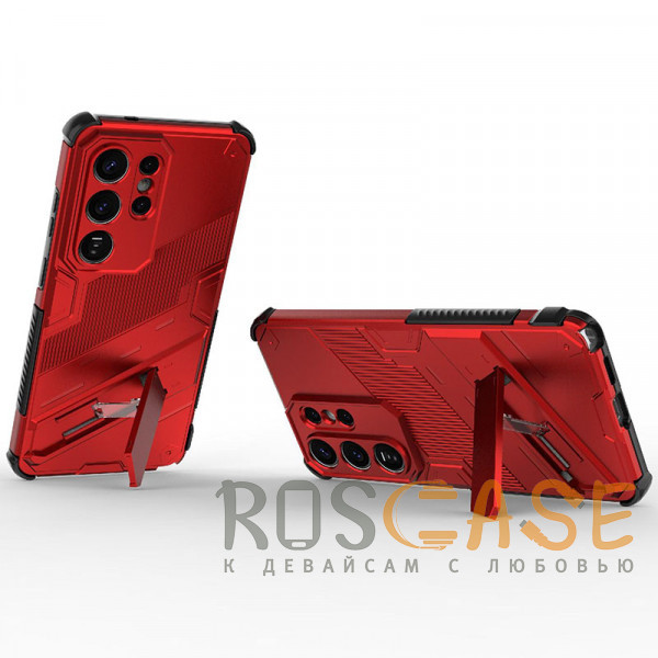 Фотография Красный Megatron | Противоударный чехол-подставка для Samsung Galaxy S26 Ultra с защитой камеры