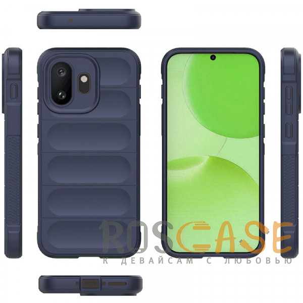 Фото Темно-синий Flex Silicone | Противоударный чехол для OnePlus 15T с защитой камеры и микрофиброй