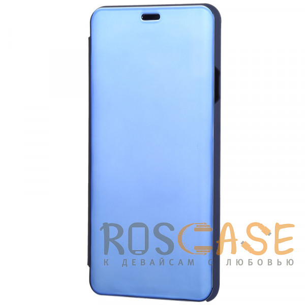 Фото Синий Чехол-книжка RosCase с дизайном Clear View для Huawei P40 Lite / Nova 6 SE / Nova 7i