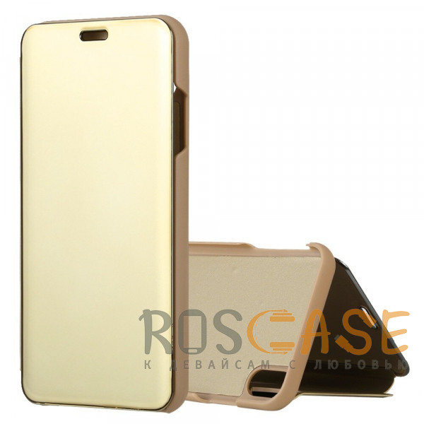 Фото Золотой Чехол-книжка RosCase с дизайном Clear View для Xiaomi Redmi K20 (Pro) / Mi9T (Pro)