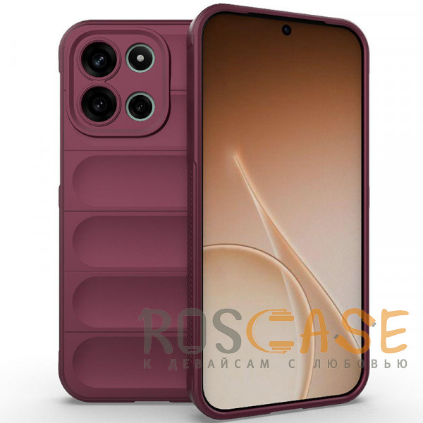 Фото Бордовый Flex Silicone | Противоударный чехол для OnePlus Nord 6 / CE 6 / Turbo 6 / 6V с защитой камеры