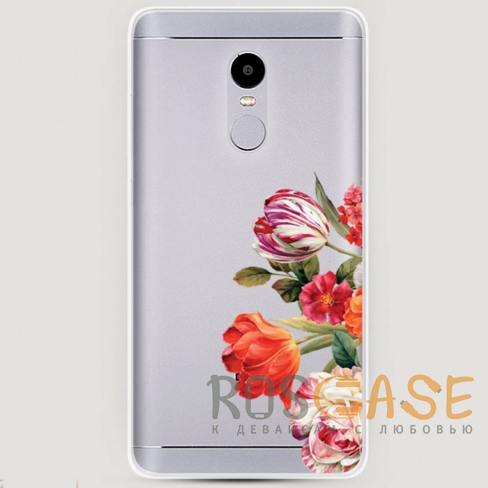 Фото RosCase | Силиконовый чехол Весенний букет на Xiaomi Redmi Note 4X / Note 4 (Snapdragon)