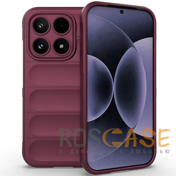 Фото Бордовый Flex Silicone | Противоударный чехол для Xiaomi Mi 17 с защитой камеры и микрофиброй