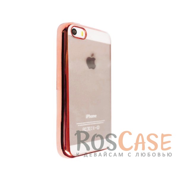Изображение Розовый Силиконовый чехол для Apple iPhone 5/5S/SE с глянцевой окантовкой