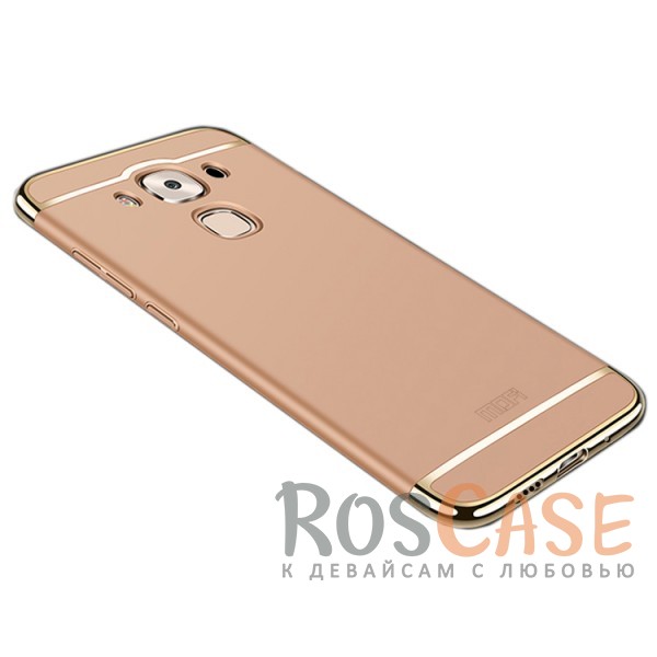 Фото Золотой MOFI Ya Shield | Пластиковый чехол для Asus Zenfone 3 Max (ZC553KL) с глянцевой вставкой цвета металлик