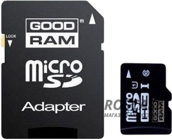 фото карты памяти GoodRam microSDHC UHS-1 8 GB Class 10 + SD adapter