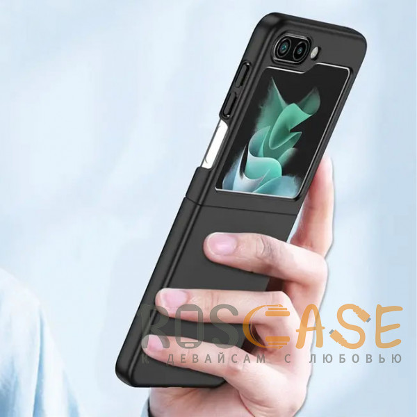 Изображение Черный Matte Shield | Тонкий матовый пластиковый чехол для Samsung Galaxy Z Flip 5