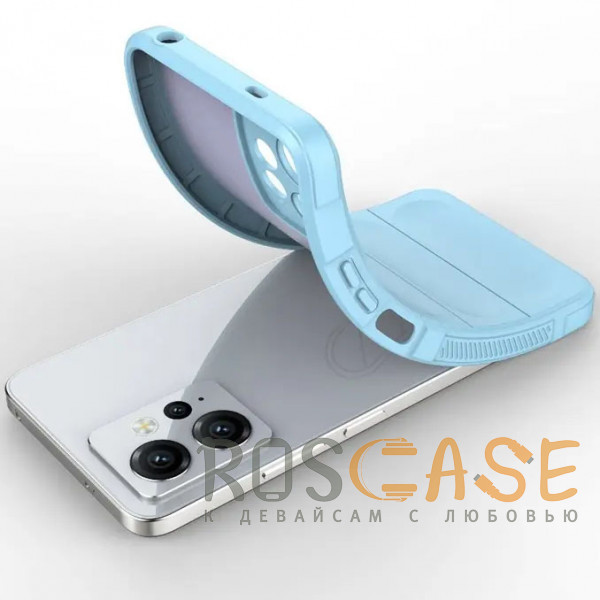 Фотография Голубой Flex Silicone | Противоударный чехол для Xiaomi Redmi Note 12 4G с защитой камеры и микрофиброй