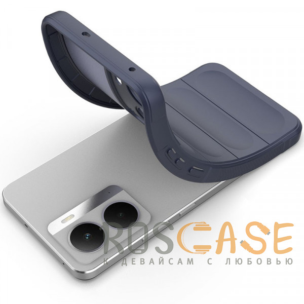 Фотография Темно-синий Flex Silicone | Противоударный чехол для Realme P3 5G / Neo 7X с защитой камеры и микрофиброй