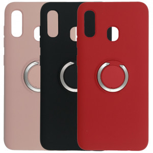Чехол Silicone Cover с кольцом  для Samsung Galaxy A30 (A305F)