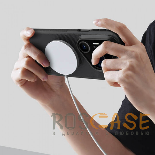 Фотография Черный Nillkin Super Frosted Shield Magnetic | Пластиковый чехол с поддержкой Magsafe для Huawei Pura 80 Pro / 80 Pro Plus