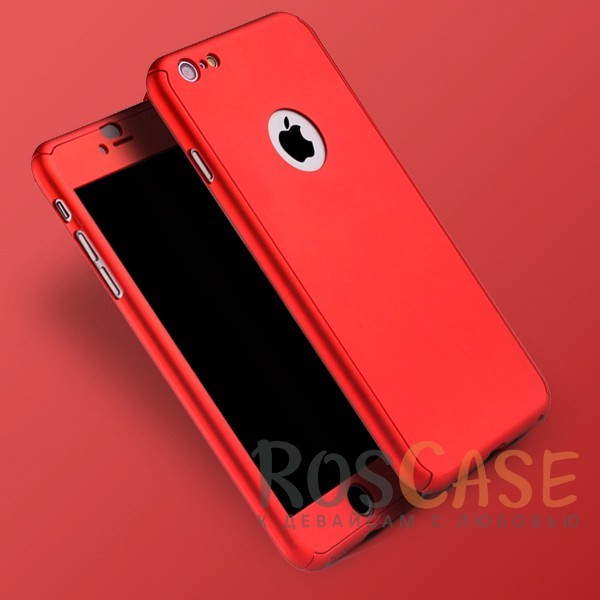 Фотография Красный iPaky 360° | Комплект чехол + стекло для Apple iPhone 6/6s (4.7") (полная защита корпуса и экрана)
