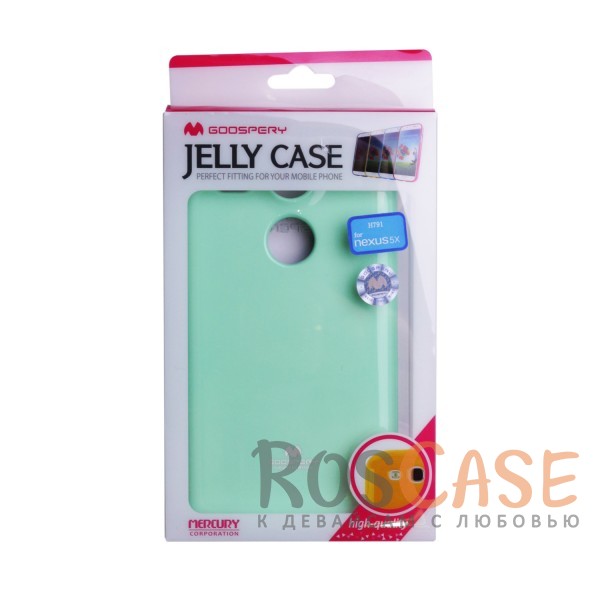 Изображение Бирюзовый Mercury Jelly Pearl Color | Яркий силиконовый чехол для для LG Google Nexus 5x