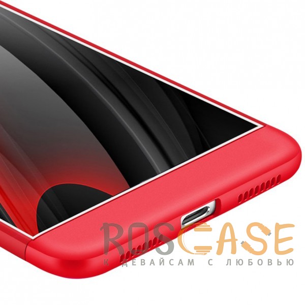 Фотография Красный GKK LikGus 360° | Двухсторонний чехол для Huawei Mate 9 с защитными вставками