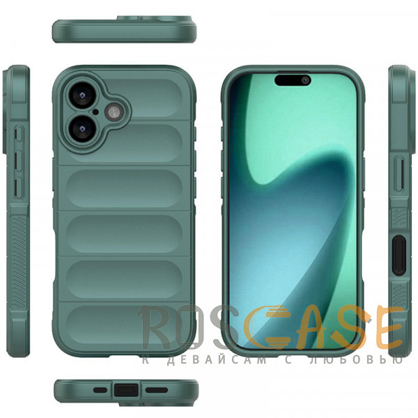 Фото Зеленый Flex Silicone | Противоударный чехол для iPhone 17 с защитой камеры и микрофиброй