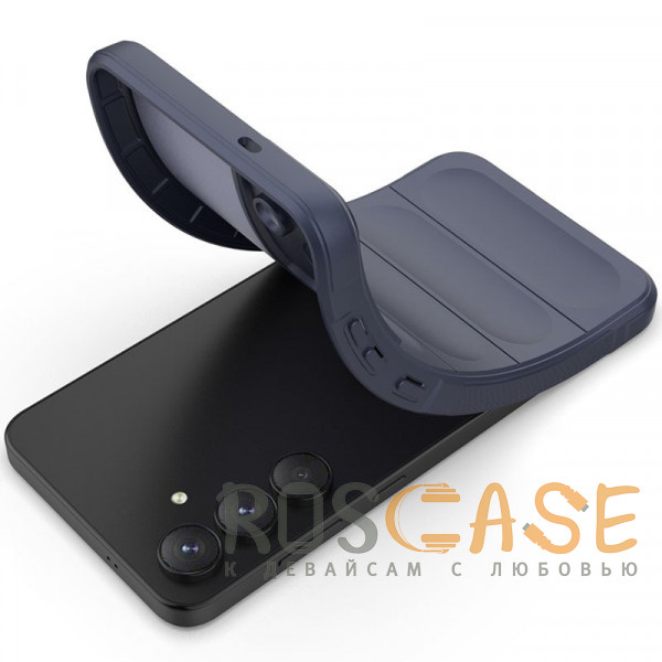 Фотография Темно-синий Flex Silicone | Противоударный чехол для Samsung Galaxy S25 FE с защитой камеры и микрофиброй