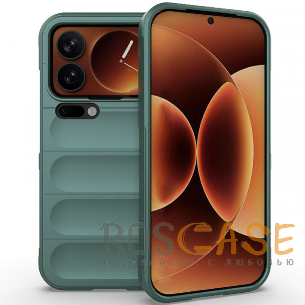 Фото Зеленый Flex Silicone | Противоударный чехол для Xiaomi Mi 17 Pro с защитой камеры и микрофиброй